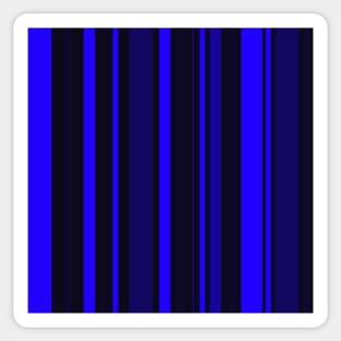 blue and black linear abstract pattern Sticker